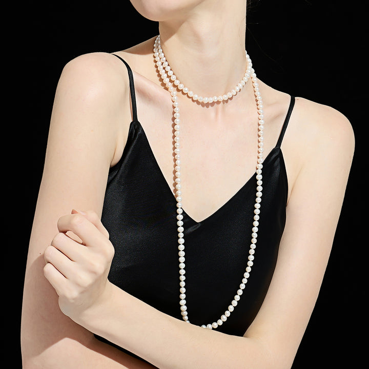 1.2 Meter Long Freshwater Pearl Necklace WN00610 - PEARLY LUSTRE