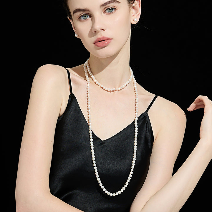 1.2 Meter Long Freshwater Pearl Necklace WN00610 - PEARLY LUSTRE