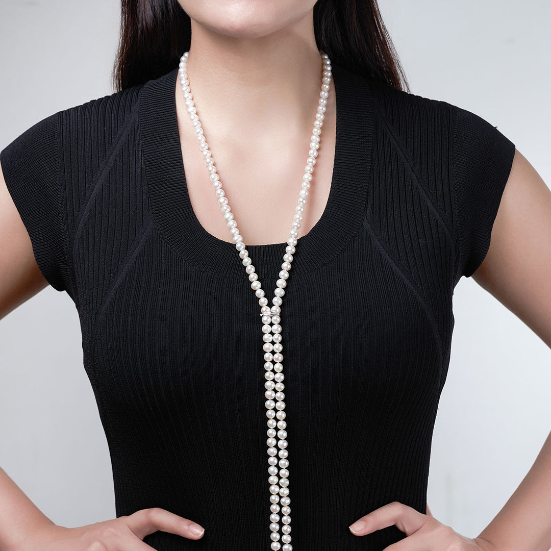 Collana elegante di perle d'acqua dolce da 1,25 metri WN00611