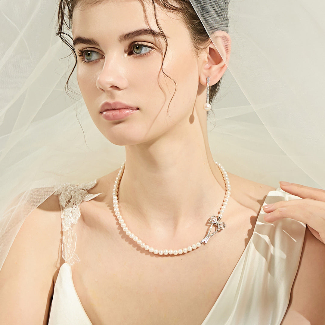 Top Lustre Freshwater Pearl Necklace WN00614 - PEARLY LUSTRE