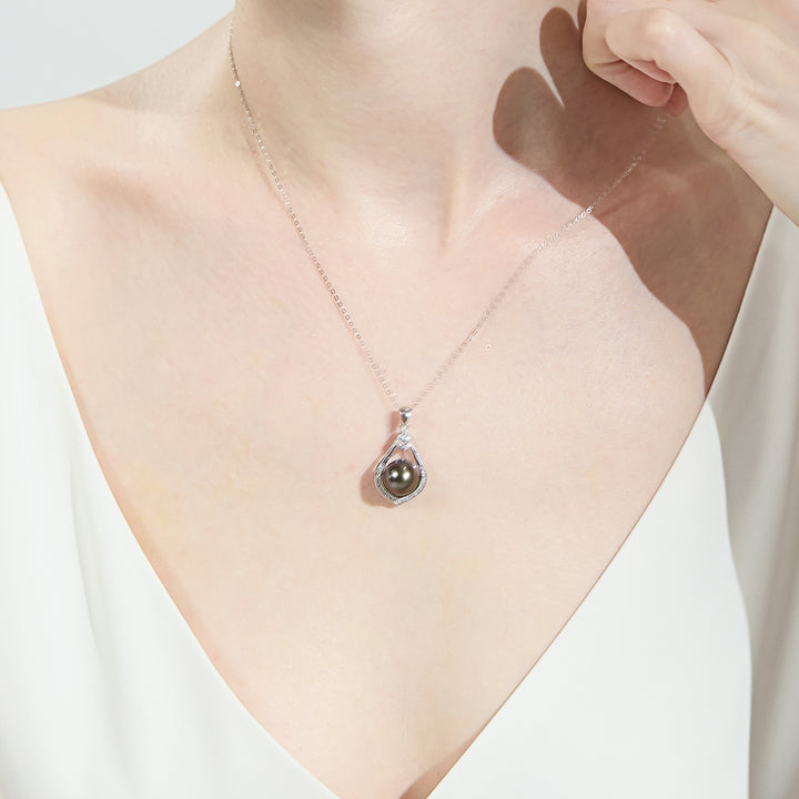 Elegante collana di perle di Tahiti WN00617