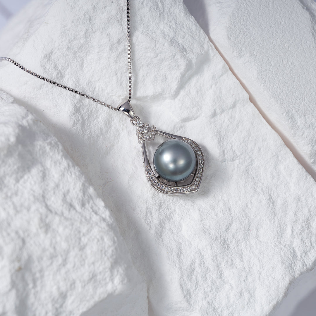 Elegant Tahitian Pearl Necklace WN00617 - PEARLY LUSTRE