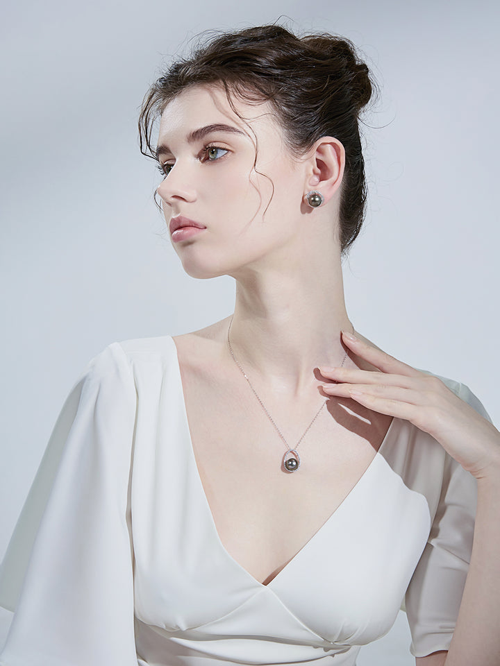 Elegante collana di perle di Tahiti WN00618