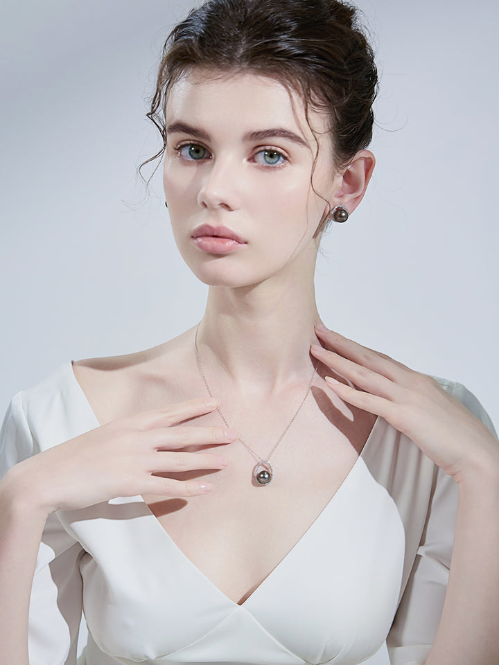 Elegante collana di perle di Tahiti WN00618