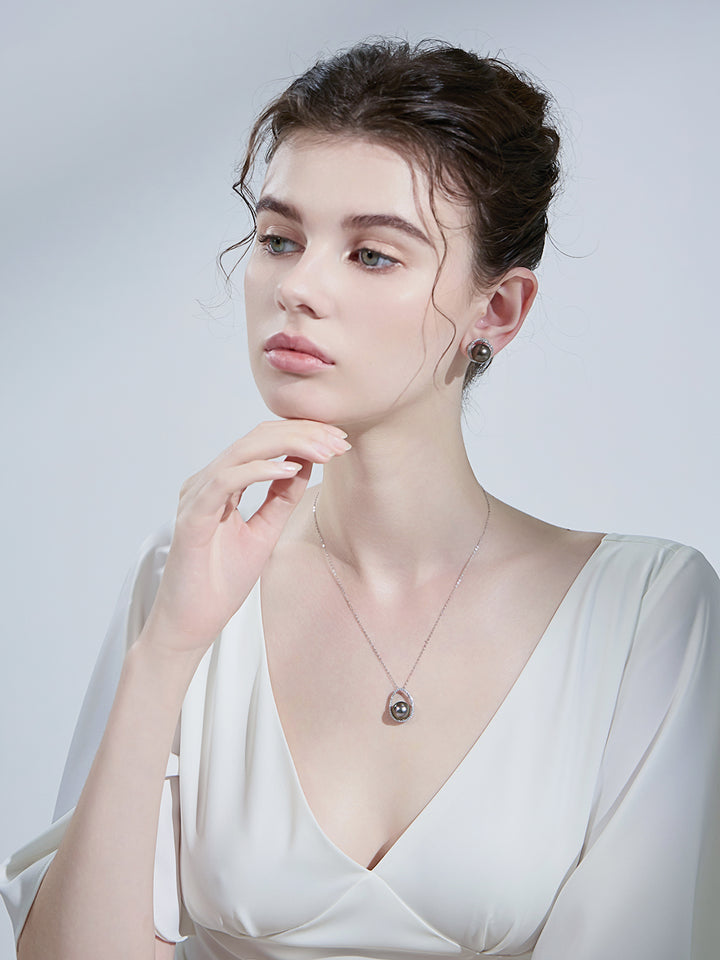 Elegante collana di perle di Tahiti WN00618
