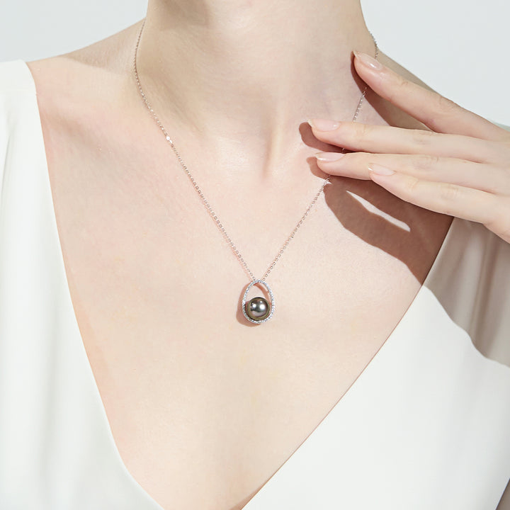 Elegante collana di perle di Tahiti WN00618