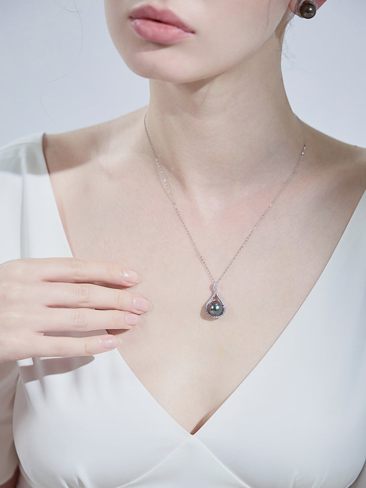 Elegante collana di perle di Tahiti WN00619