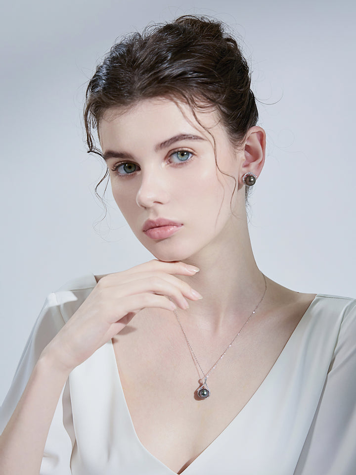 Elegante collana di perle di Tahiti WN00619
