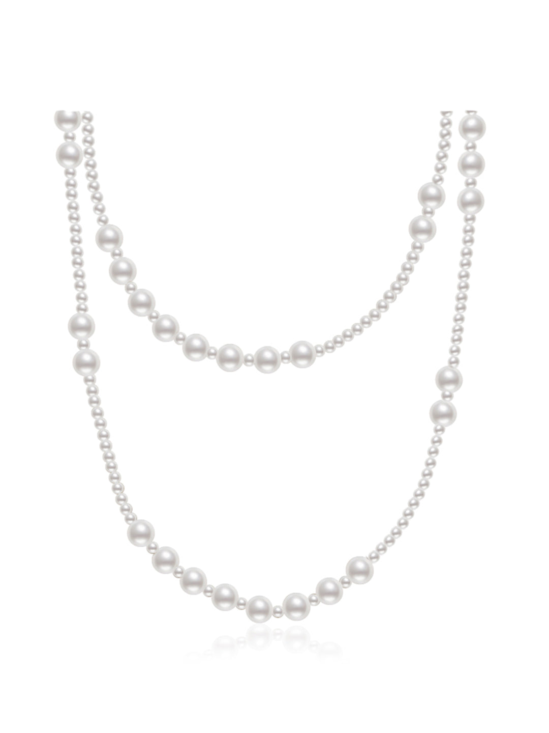 Collar de perlas de agua dulce de 1,5 metros de largo WN00628