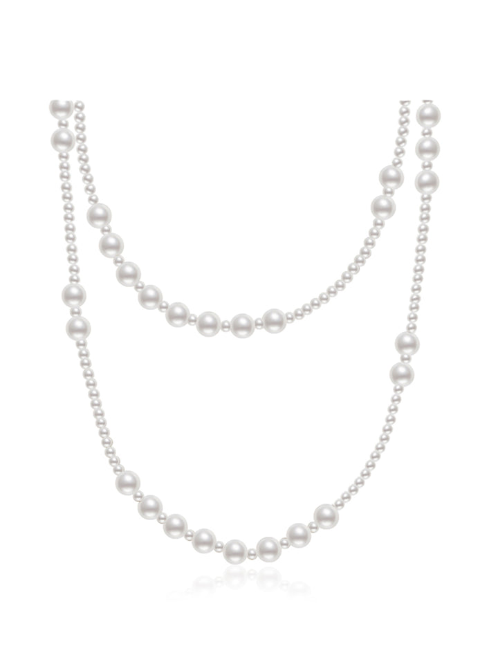 Collar de perlas de agua dulce de 1,5 metros de largo WN00628