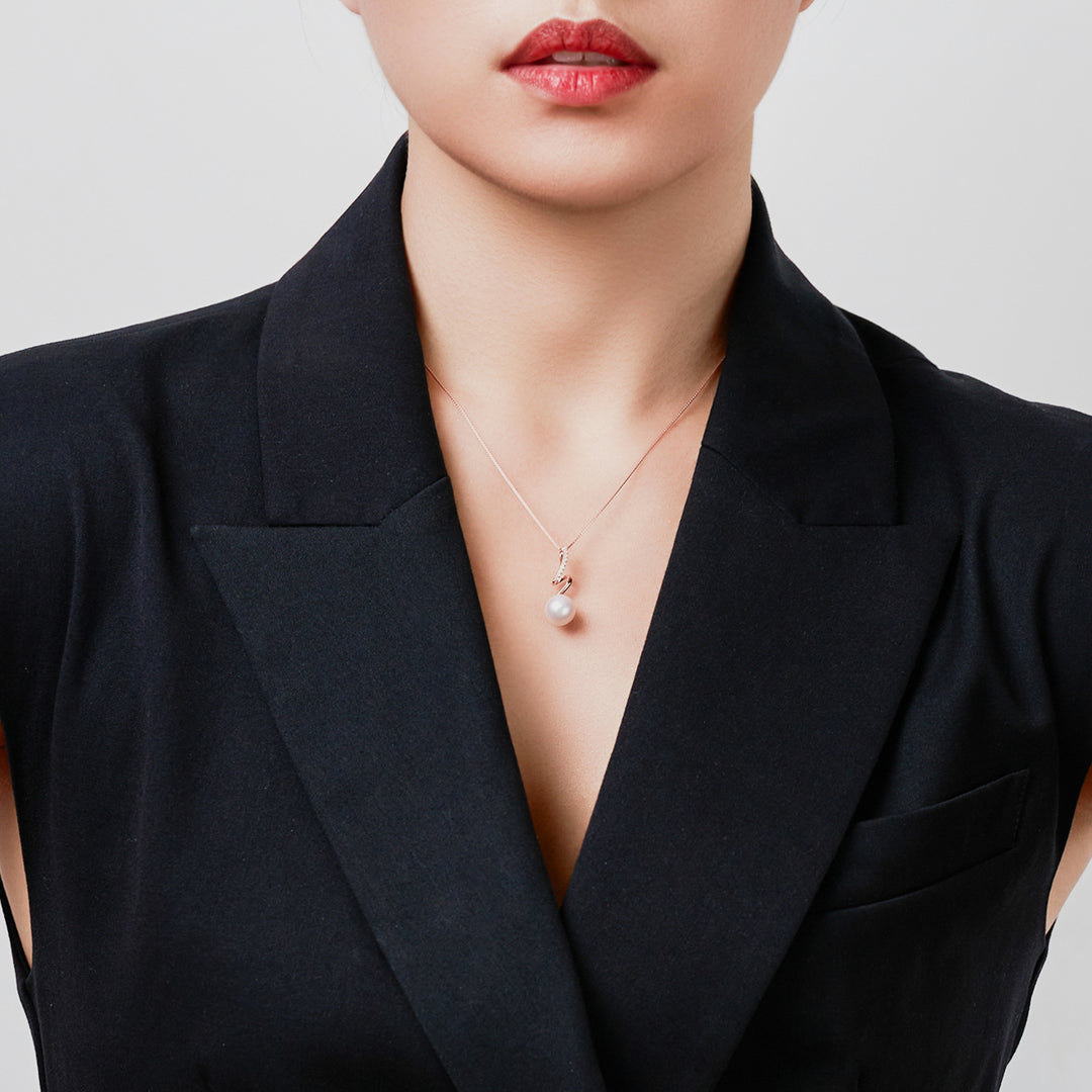 Collar de perlas de agua dulce de primera calidad WN00629 | Colección S