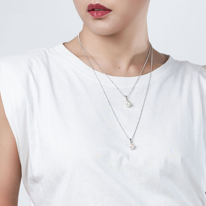 Collar de perlas Edison de grado superior WN00631 | Mezclar y combinar