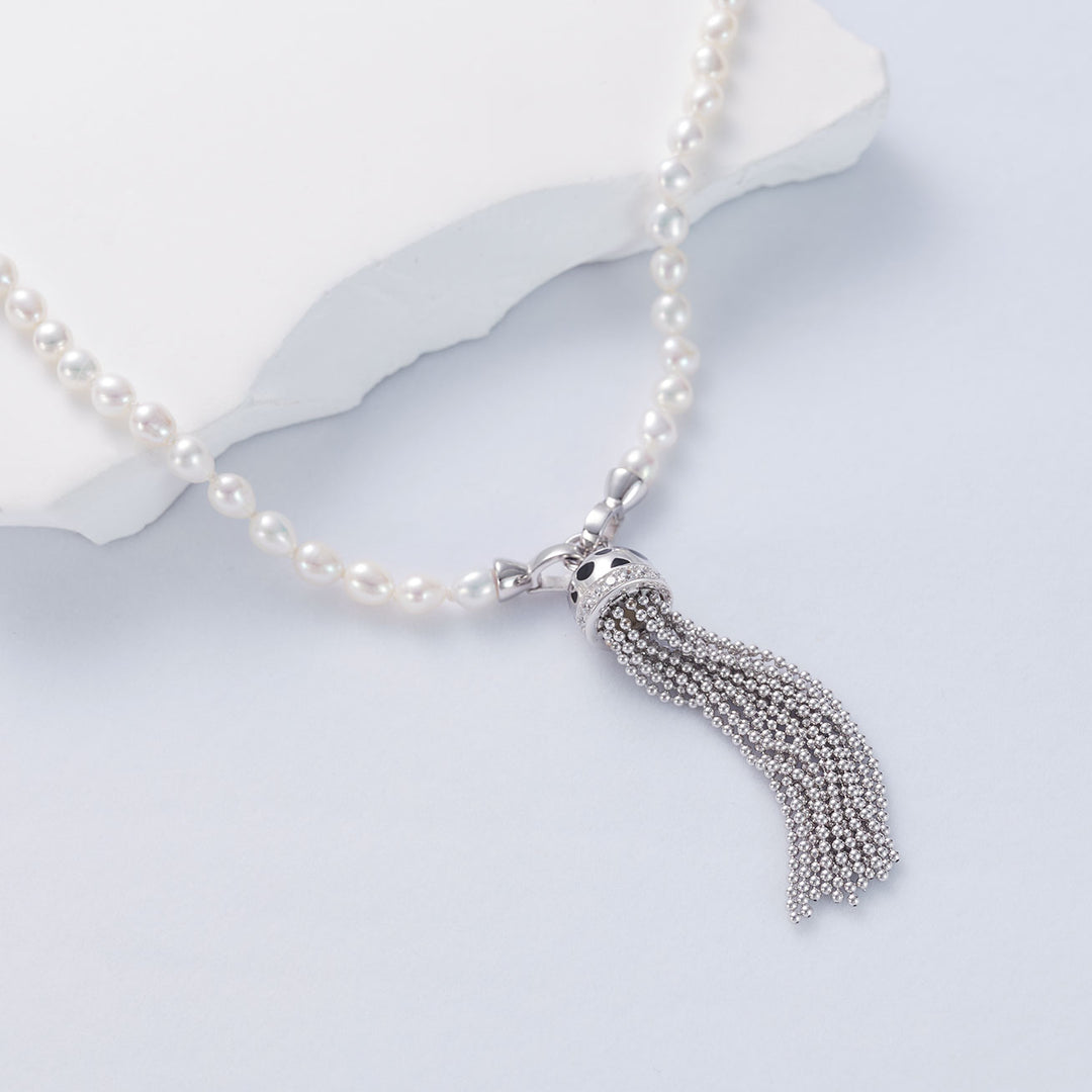 Cheetah print Freshwater Pearl Necklace WN00633 | SAFARI - PEARLY LUSTRE