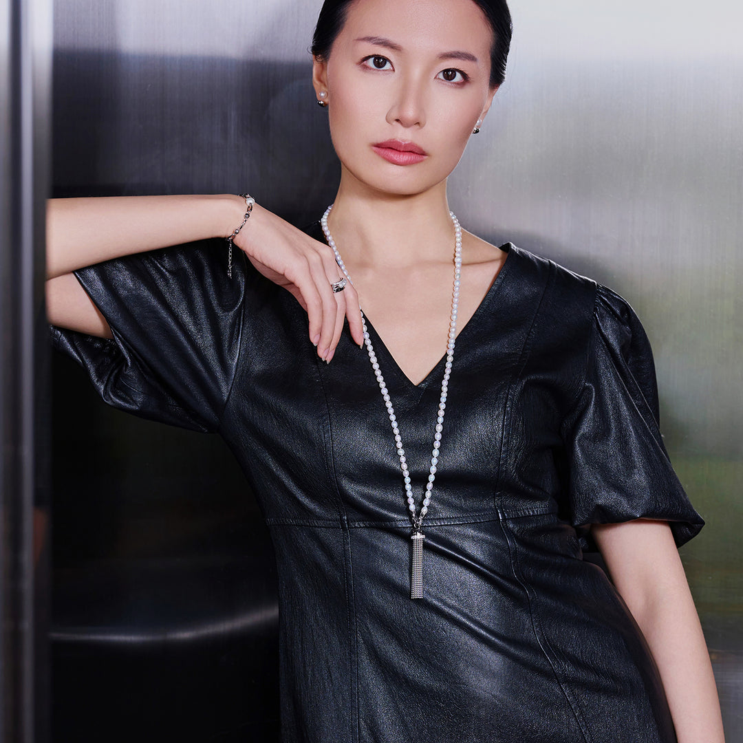 Cheetah Print Freshwater Pearl Multi Style Necklace & Belt WN00633 | SAFARI