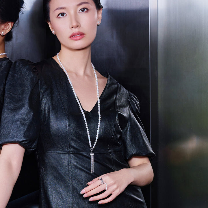 猎豹纹淡水珍珠多款式项链与腰带 WN00633 | 野生动物园