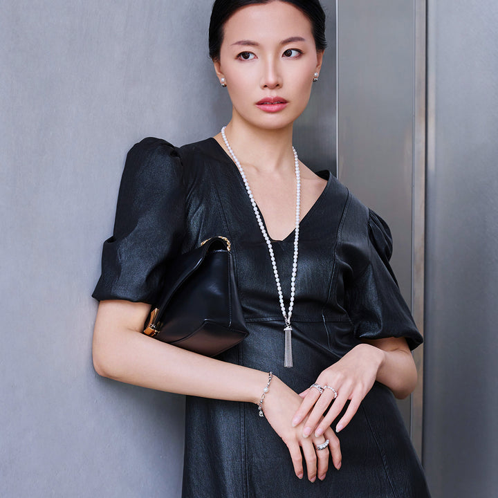 猎豹纹淡水珍珠多款式项链与腰带 WN00633 | 野生动物园