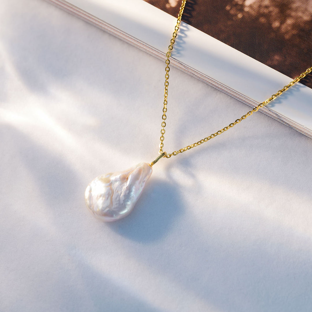 Keshi Freshwater Pearl Necklace WN00638 - PEARLY LUSTRE