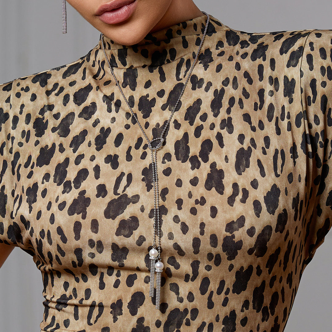 Cheetah print Freshwater Pearl Necklace WN00644 | SAFARI