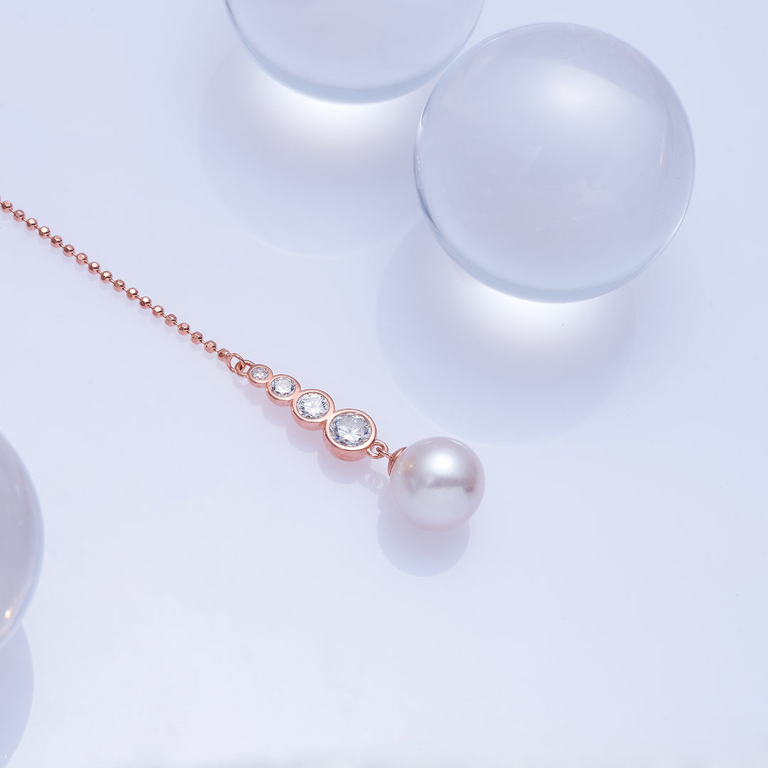 Collar de perlas Edison de grado superior WN00659| BURBUJA