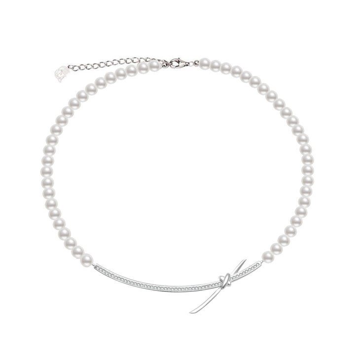 Collar de perlas de agua dulce con brillo superior WN00662 | Colección X