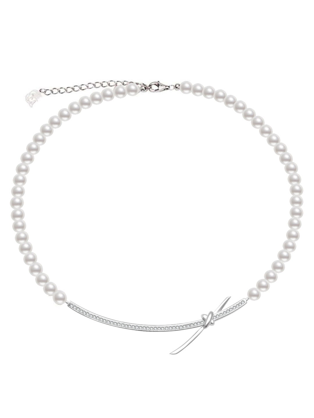 Kalung Mutiara Air Tawar Kilauan Teratas WN00662 | Koleksi X