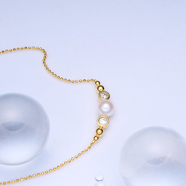 Collana di perle d'acqua dolce di grado superiore WN00663 | BOLLA