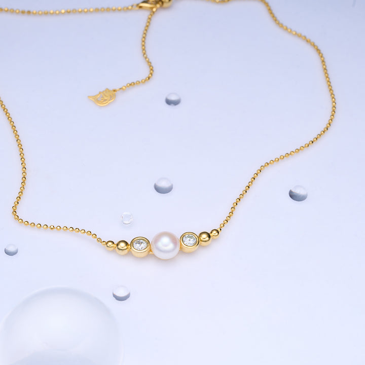 Collana di perle d'acqua dolce di grado superiore WN00663 | BOLLA