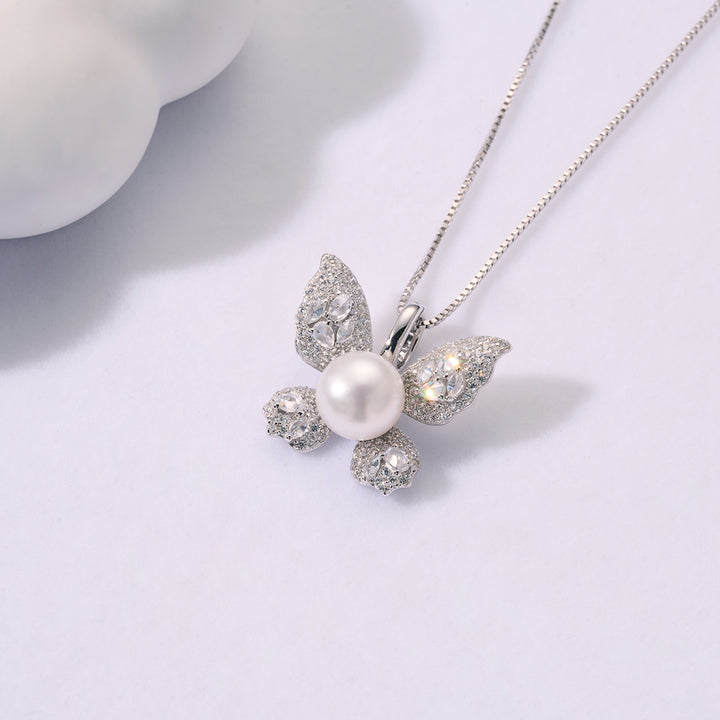 Collier élégant de perles d'eau douce WN00670 | JARDINS