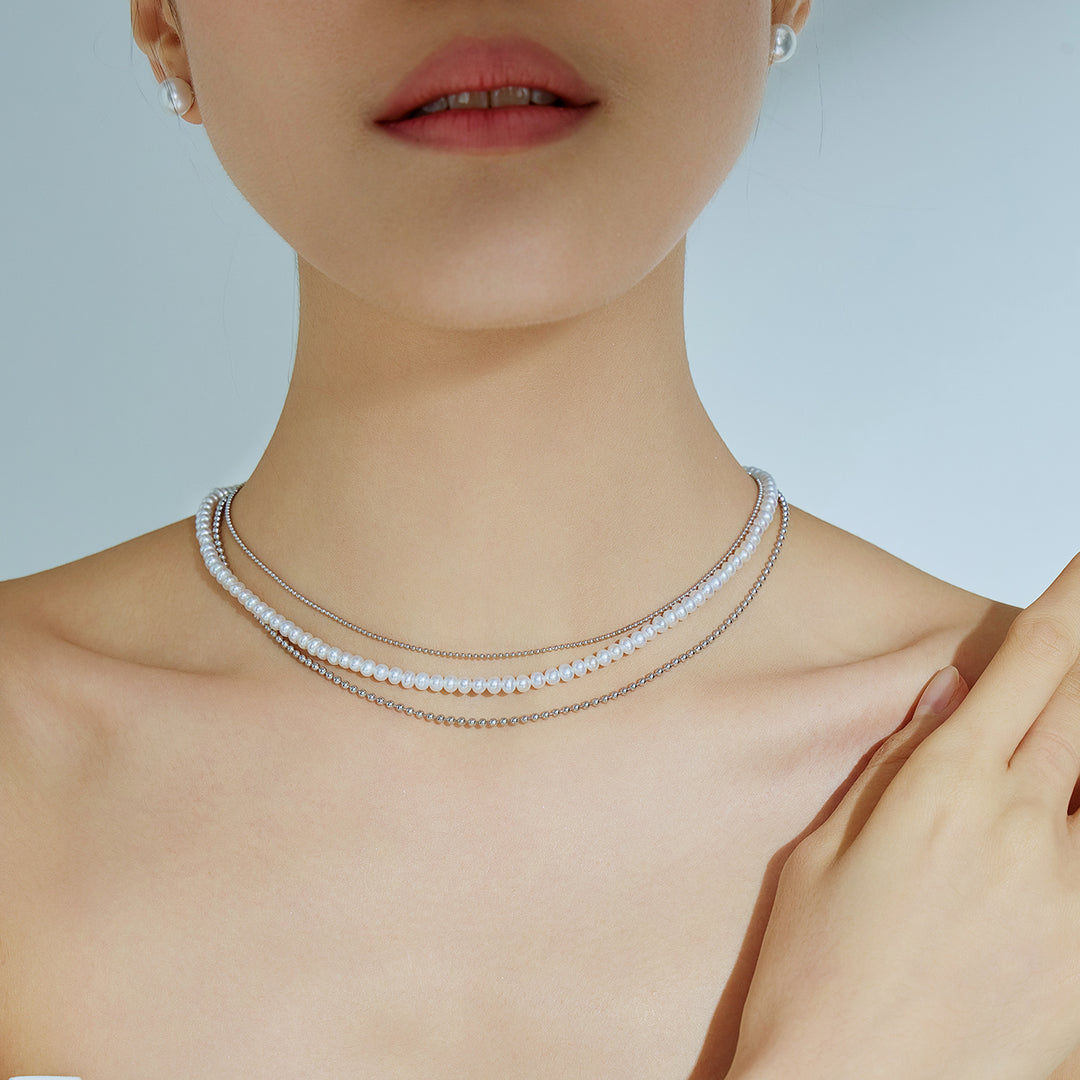 Collana di perle d'acqua dolce WN00674 | Mescola e abbina