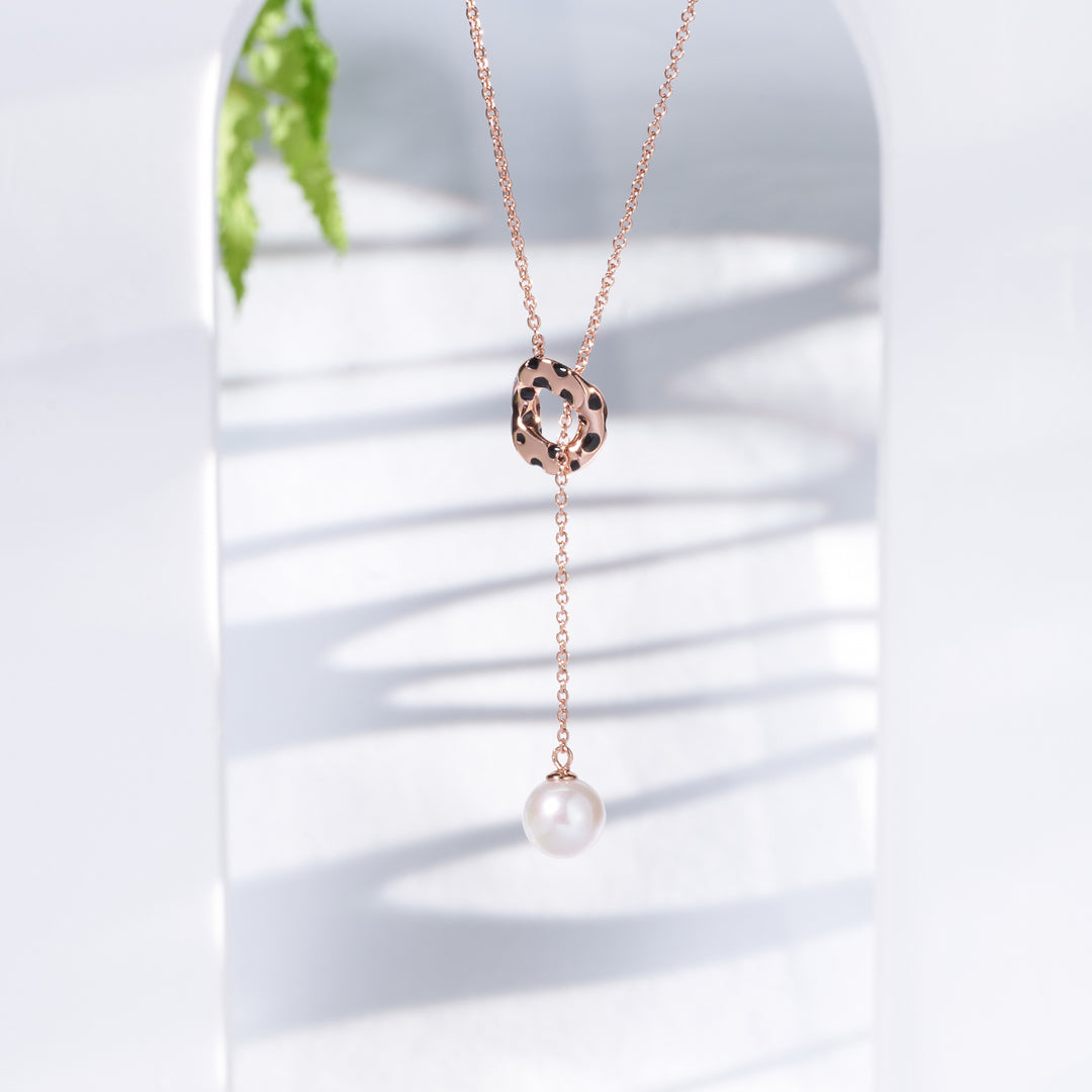 Collar de perlas Edison con brillo superior WN00679 | SAFARI