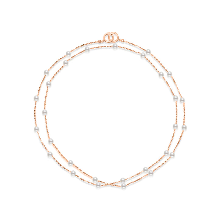 Collar y cadena para mascarillas multiestilo con perlas de agua dulce New Yorker de 80 cm WN00681