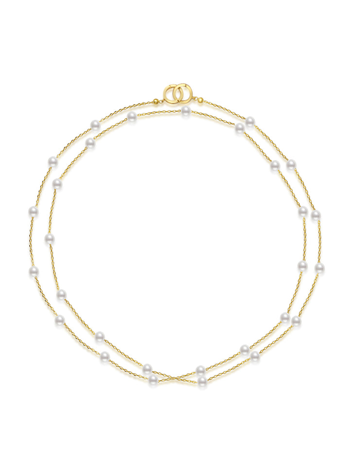Elegante Süßwasserperlen Multi-Style Maskenkette &amp; Halskette WN00681 | RHYTHM