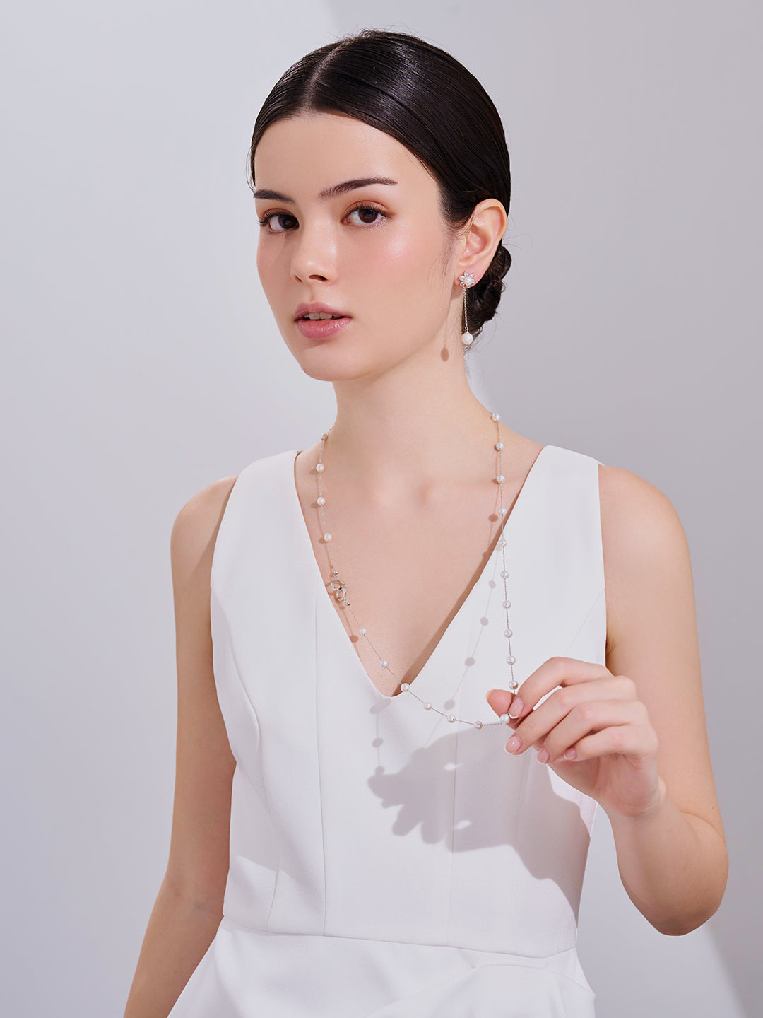 Elegante Süßwasserperlen Multi-Style Maskenkette &amp; Halskette WN00681 | RHYTHM
