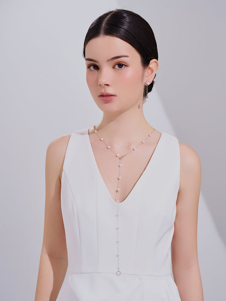 Elegante Süßwasserperlen Multi-Style Maskenkette &amp; Halskette WN00681 | RHYTHM