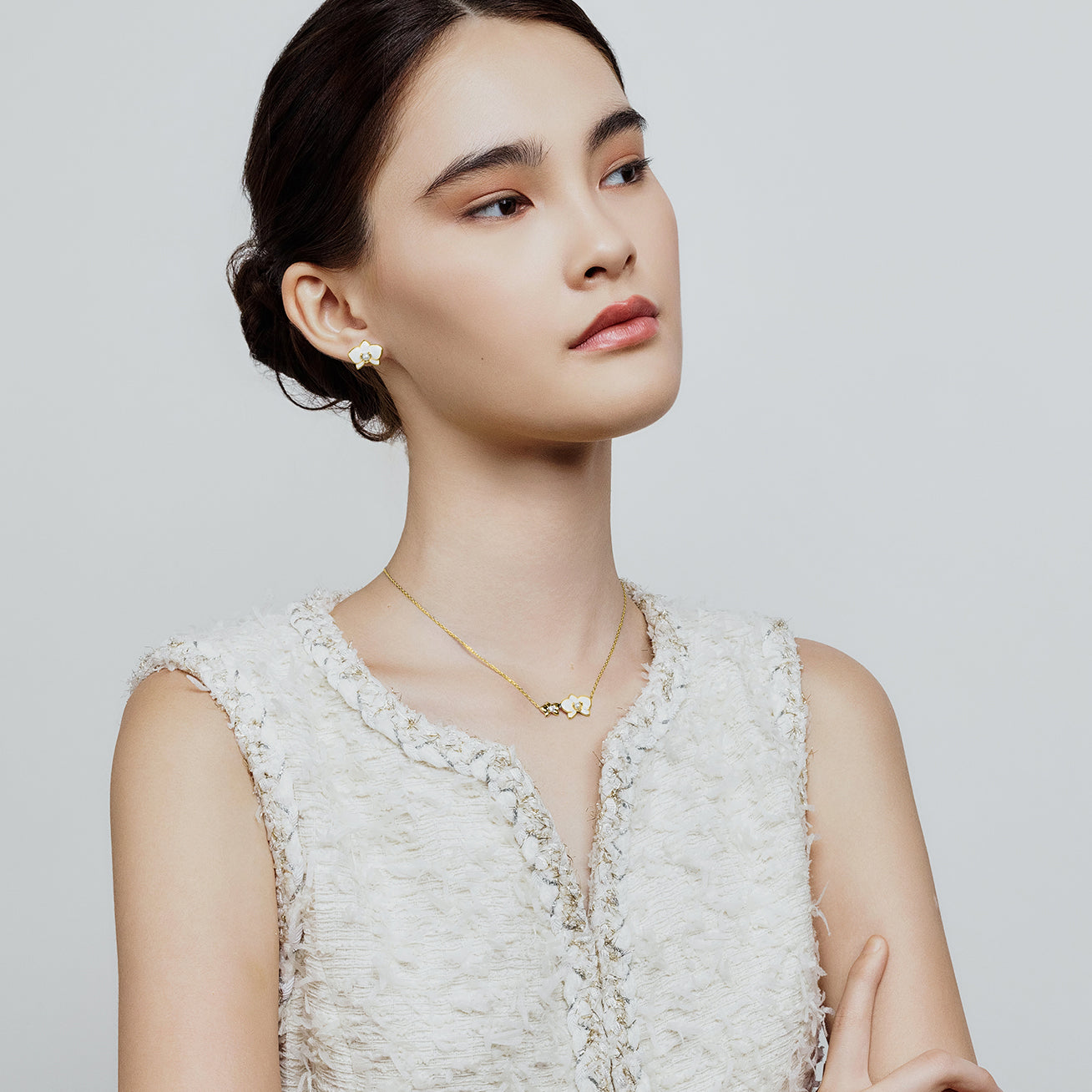 Top Grade Freshwater Pearl Set WS00121 | ORCHID - PEARLY LUSTRE