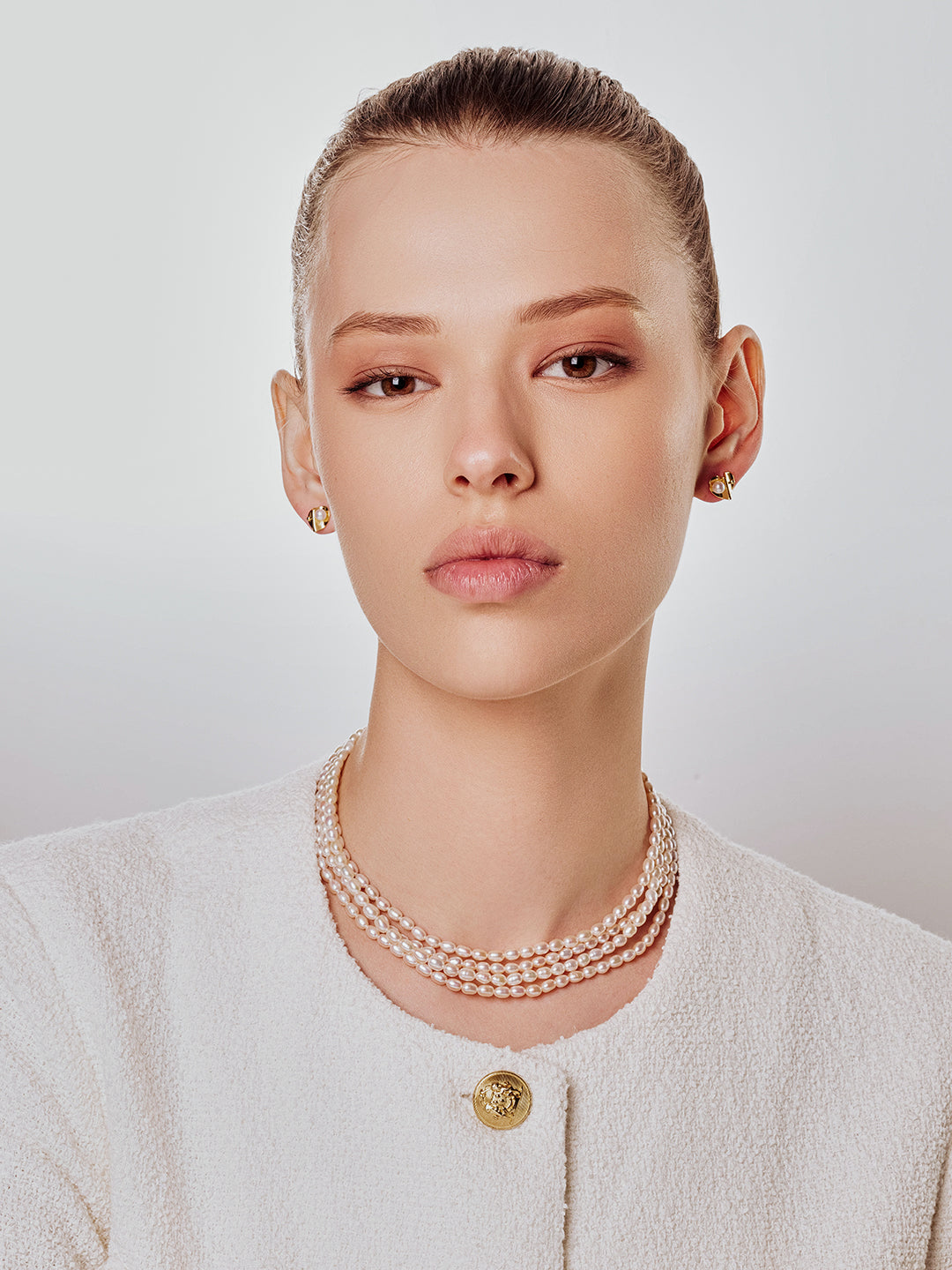 Collier ras du cou en perles d&