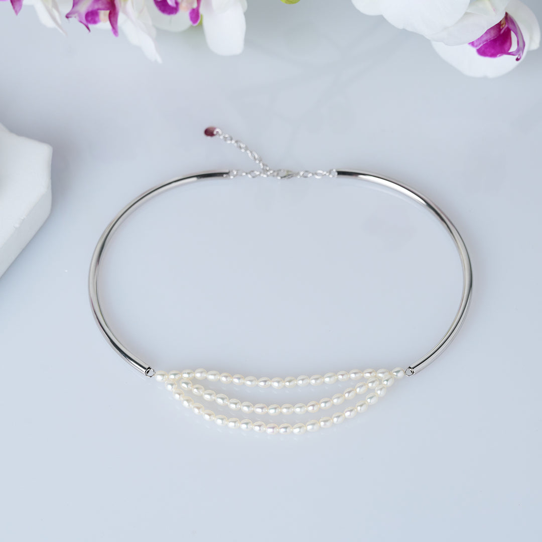 Collier de perles d'eau douce Top Lustre WN00723 | CONNECTER