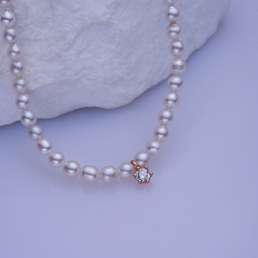 New Yorker Freshwater Pearl Necklace WN00727 - PEARLY LUSTRE