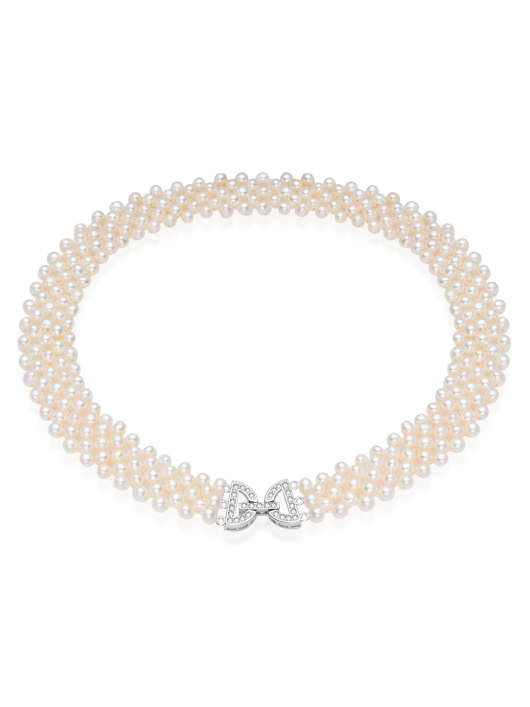 Elegante Collar de Perlas de Agua Dulce WN00735
