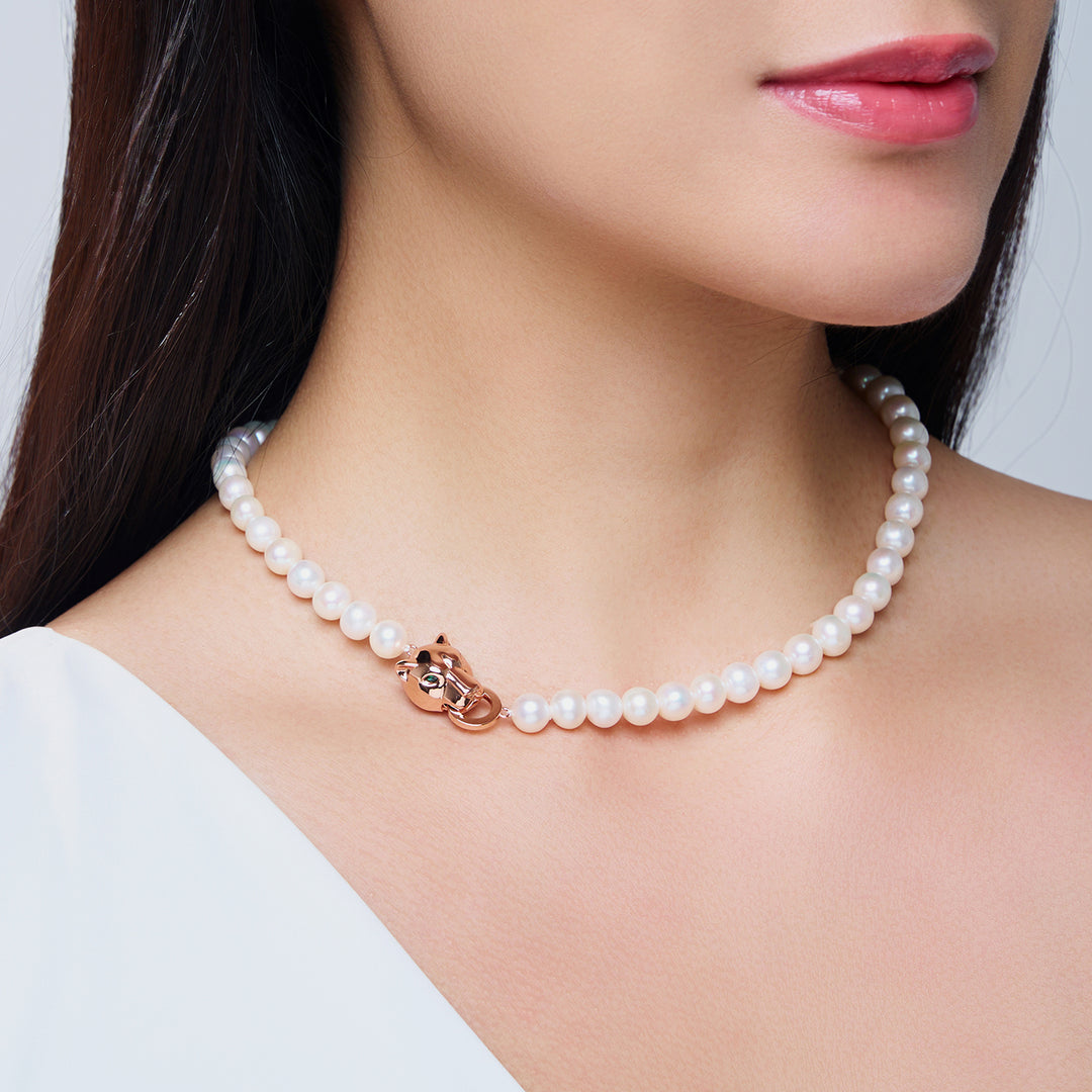 Collar de Perlas de Agua Dulce Top Lustre WN00748 | SAFARI