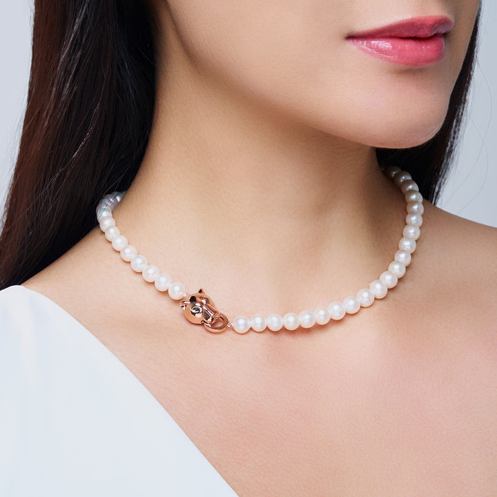 Collar de Perlas de Agua Dulce Top Lustre WN00748 | SAFARI