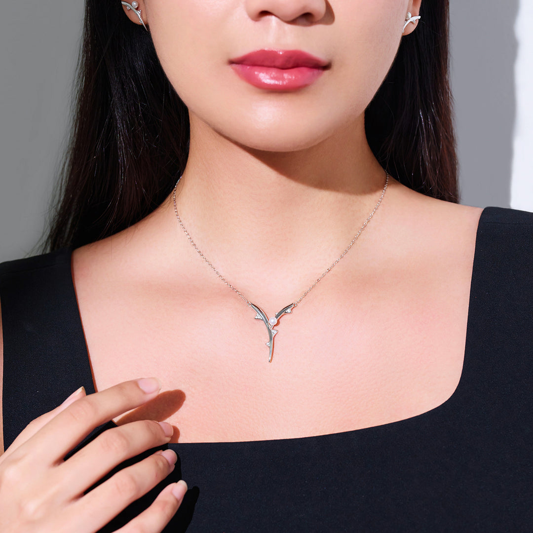 Top Grade Freshwater Pearl Necklace WN00752 | ROSE - PEARLY LUSTRE