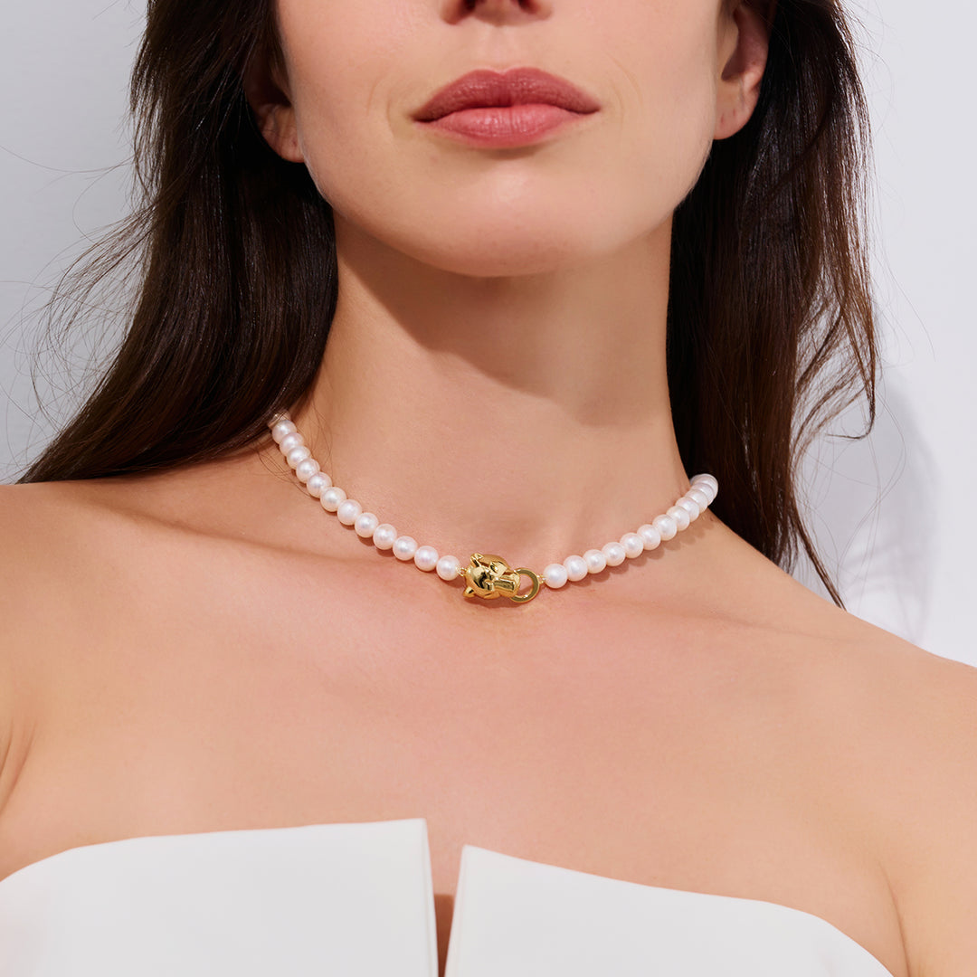 Top Lustre Freshwater Pearl Necklace WN00753 | MERLION - PEARLY LUSTRE