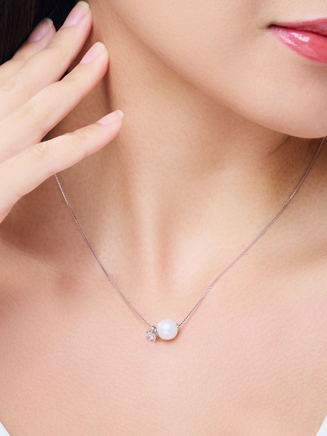 可更换8-9毫米淡水珍珠项链 WN00755 | POSSIBILITIES