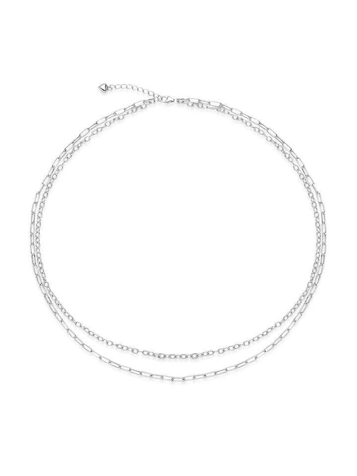 Collar de Doble Cadena WN00759 | Mezclar y Combinar