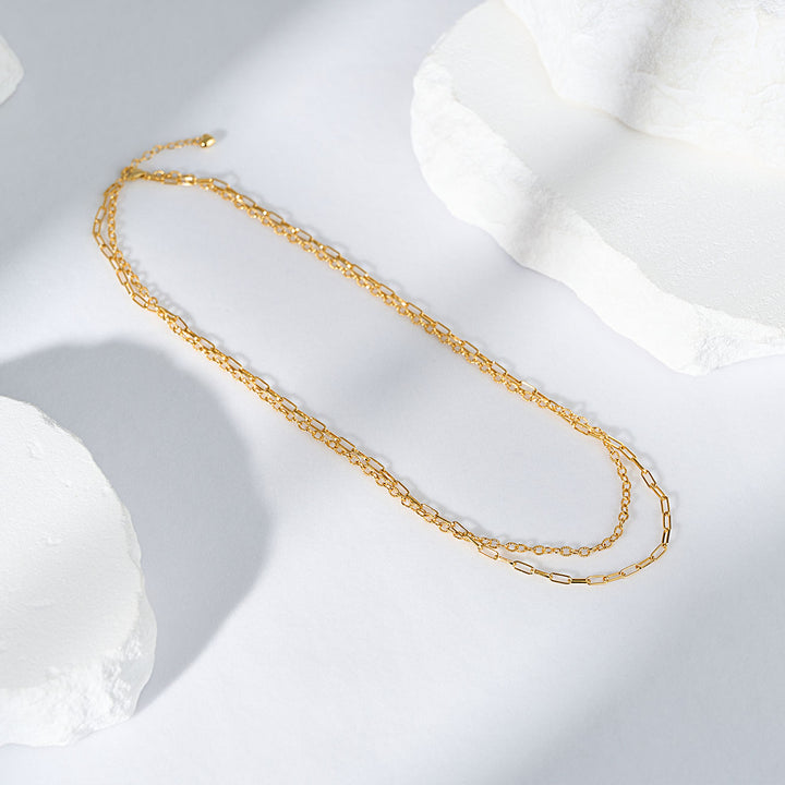 Collier à double chaîne WN00760 | Mix & Match