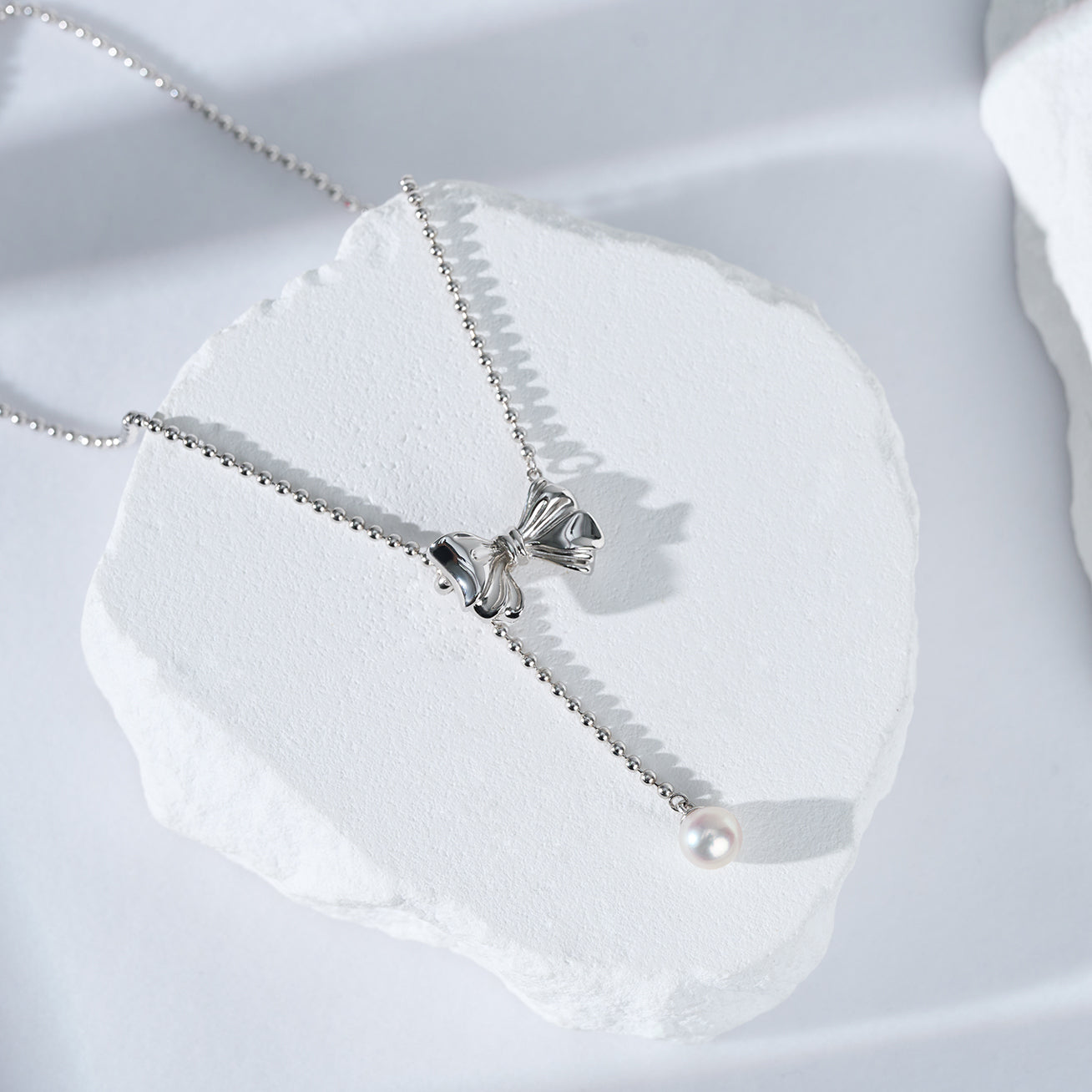 Freshwater Pearl Necklace WN00768 | RIBBON - PEARLY LUSTRE