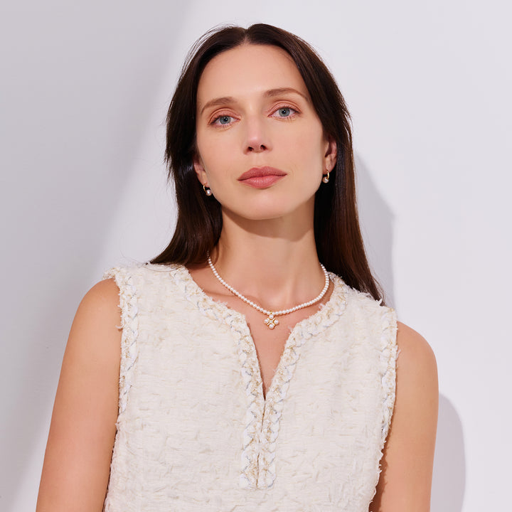 Top Lustre White Freshwater Pearl Necklace WN00770 | PERANAKAN - PEARLY LUSTRE