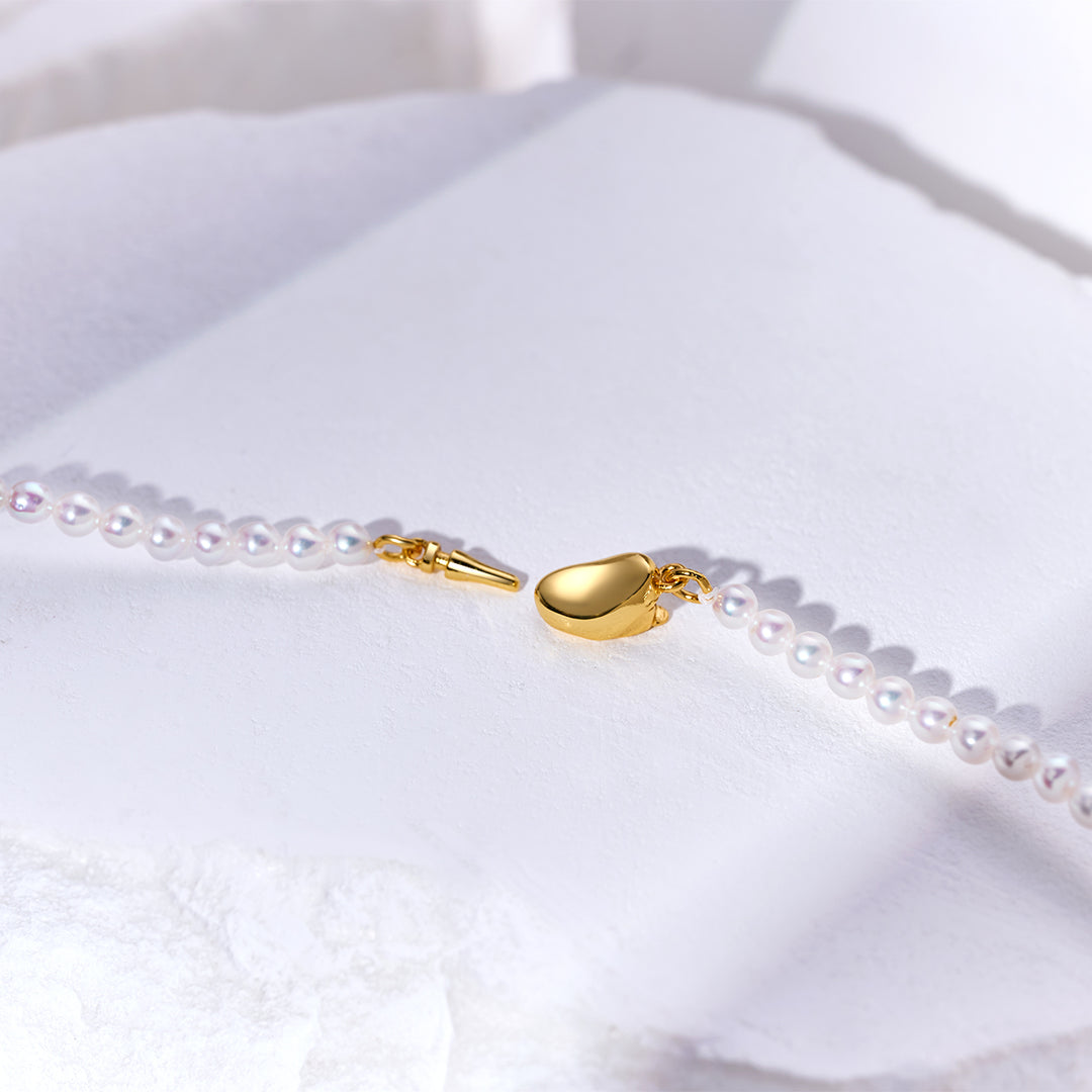 Top Lustre White Freshwater Pearl Necklace WN00771 | SEASIDE - PEARLY LUSTRE