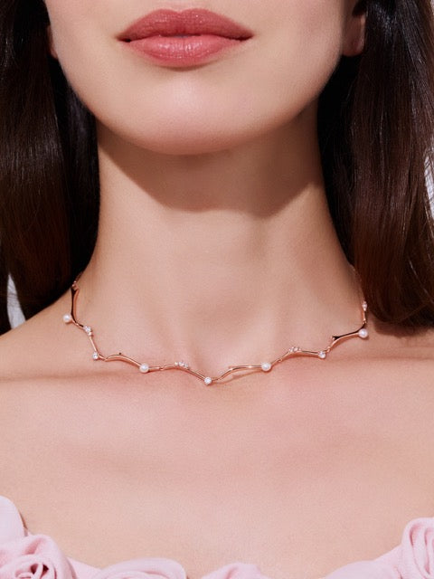 Collana di Perle d'Acqua Dolce di Prima Qualità WN00773 | ROSE